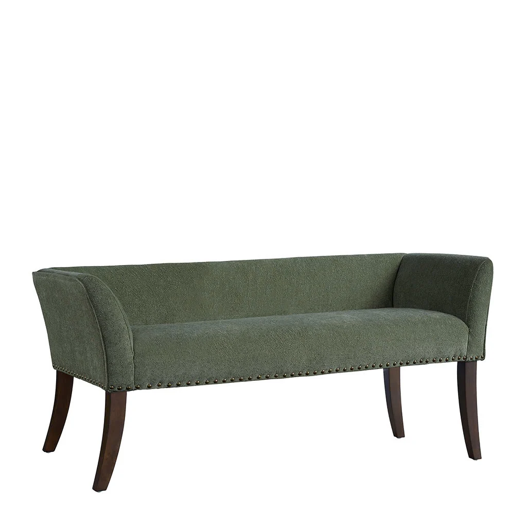 Welburn 49.5" Upholstered Bench with Back & Wood Legs - Image 87