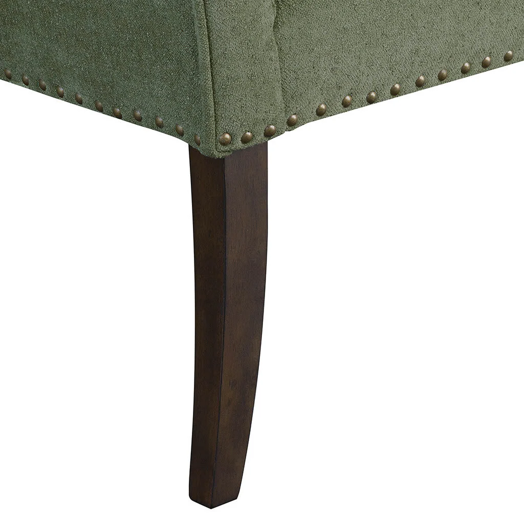 Welburn 49.5" Upholstered Bench with Back & Wood Legs - Image 90