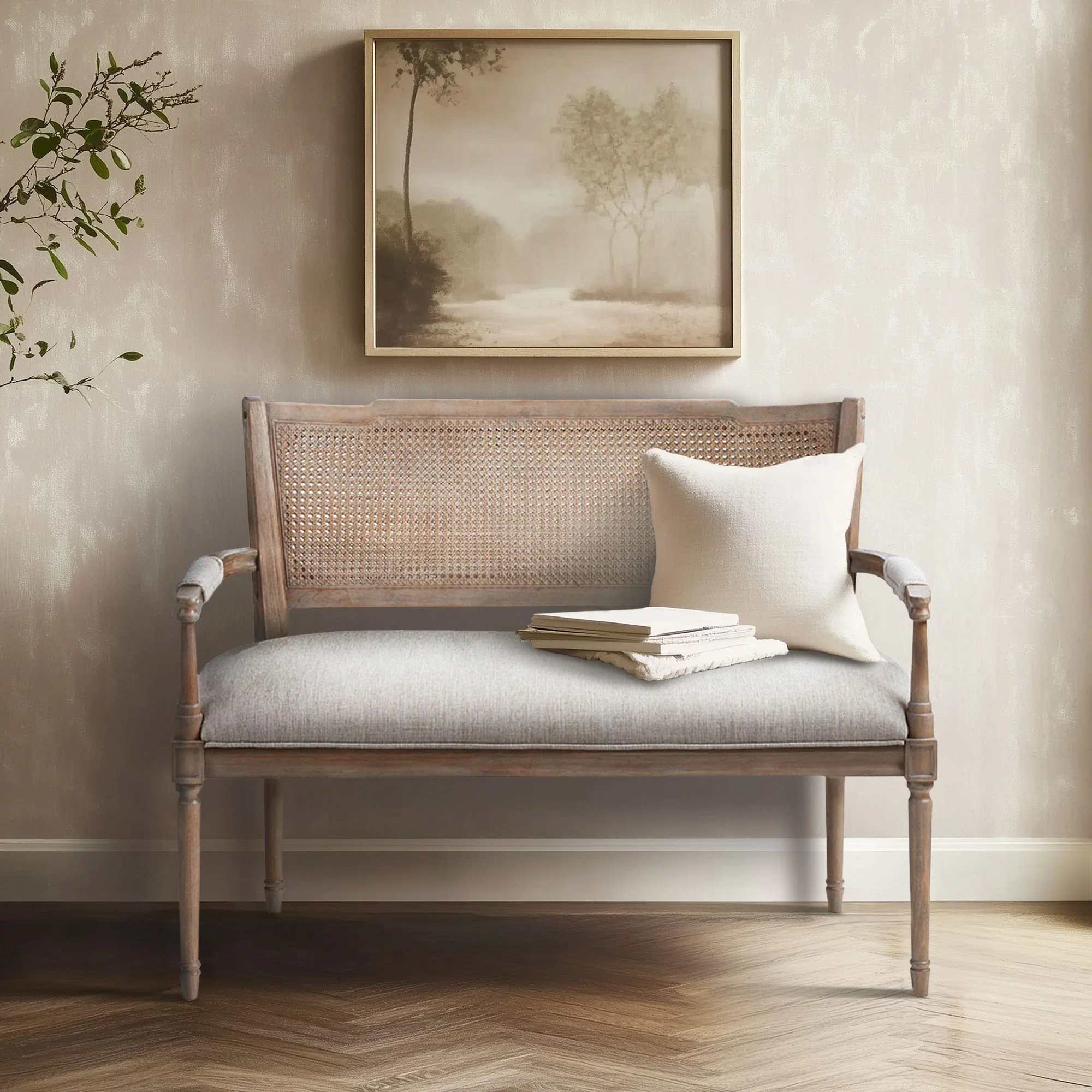 Willshire Rattan Shield-Back Settee - Image 4