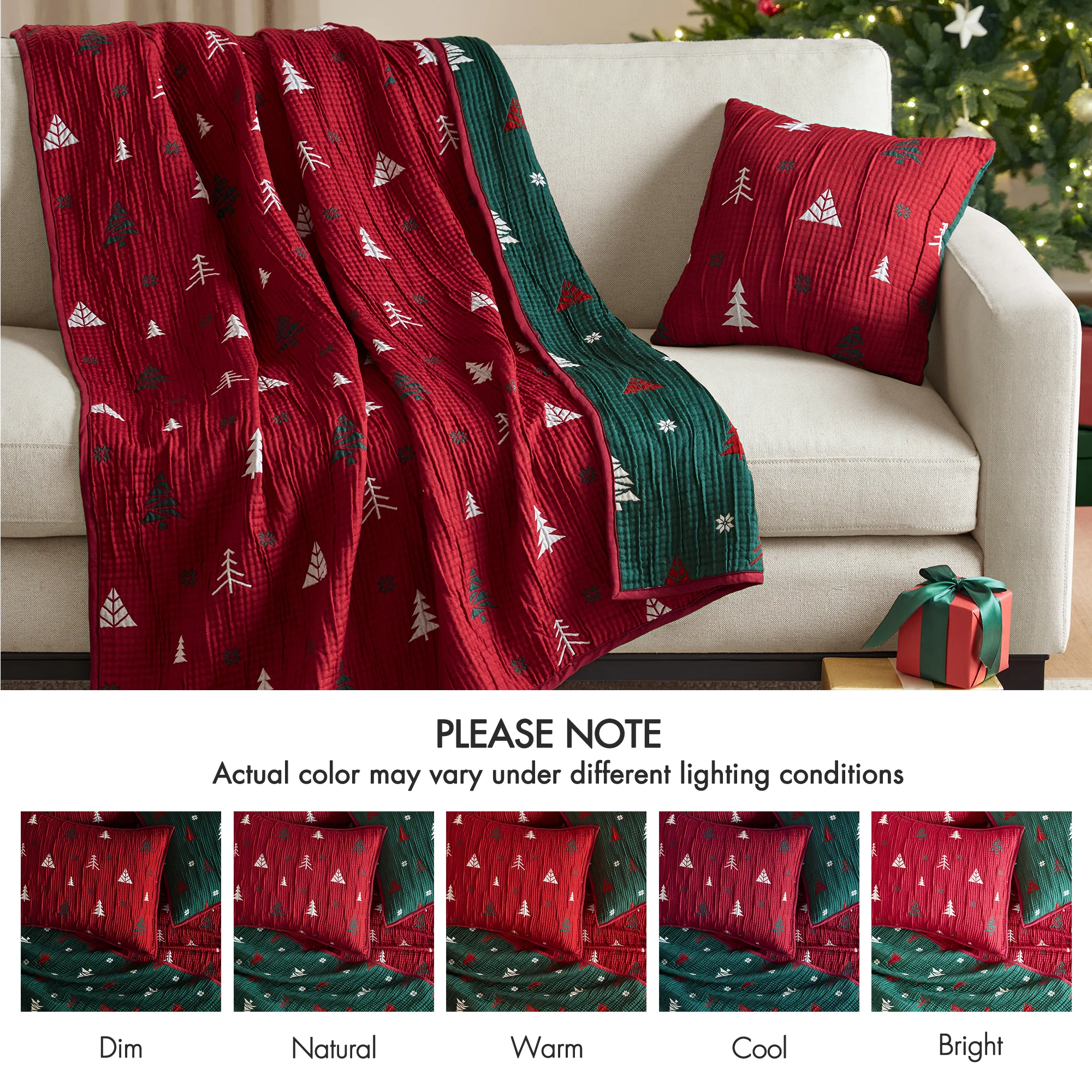 Winter Reversible Christmas Throw Set - Image 8