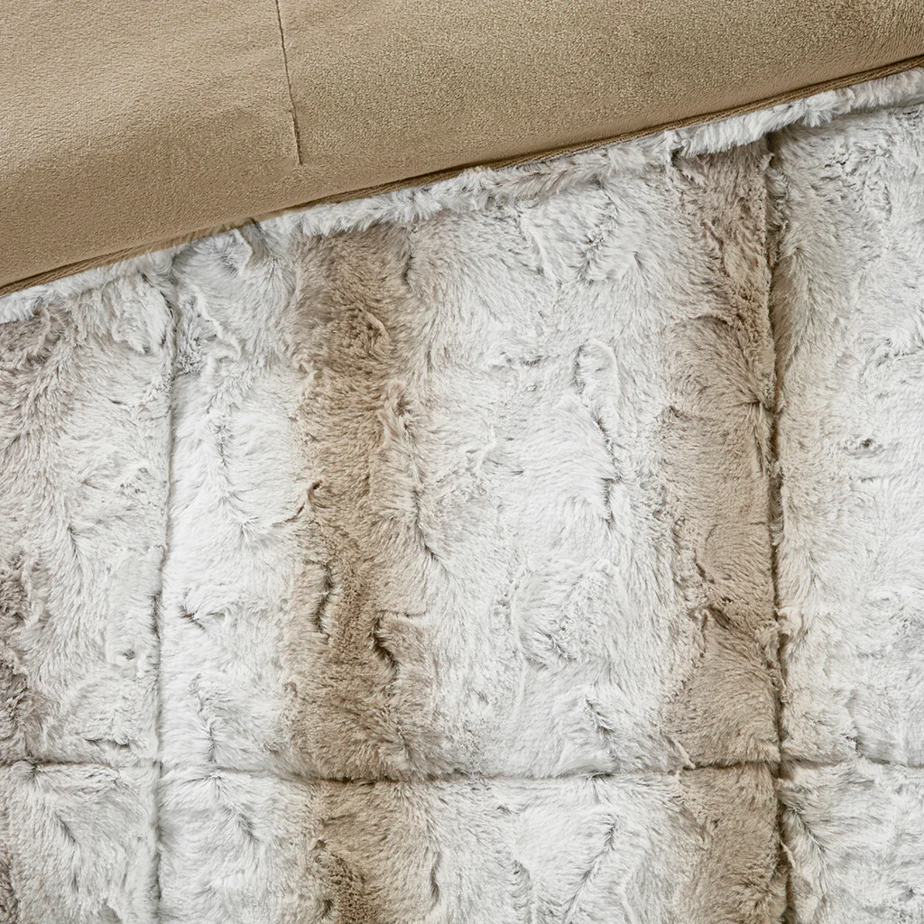Zuri 4-Piece Faux Fur Comforter Set - Image 14