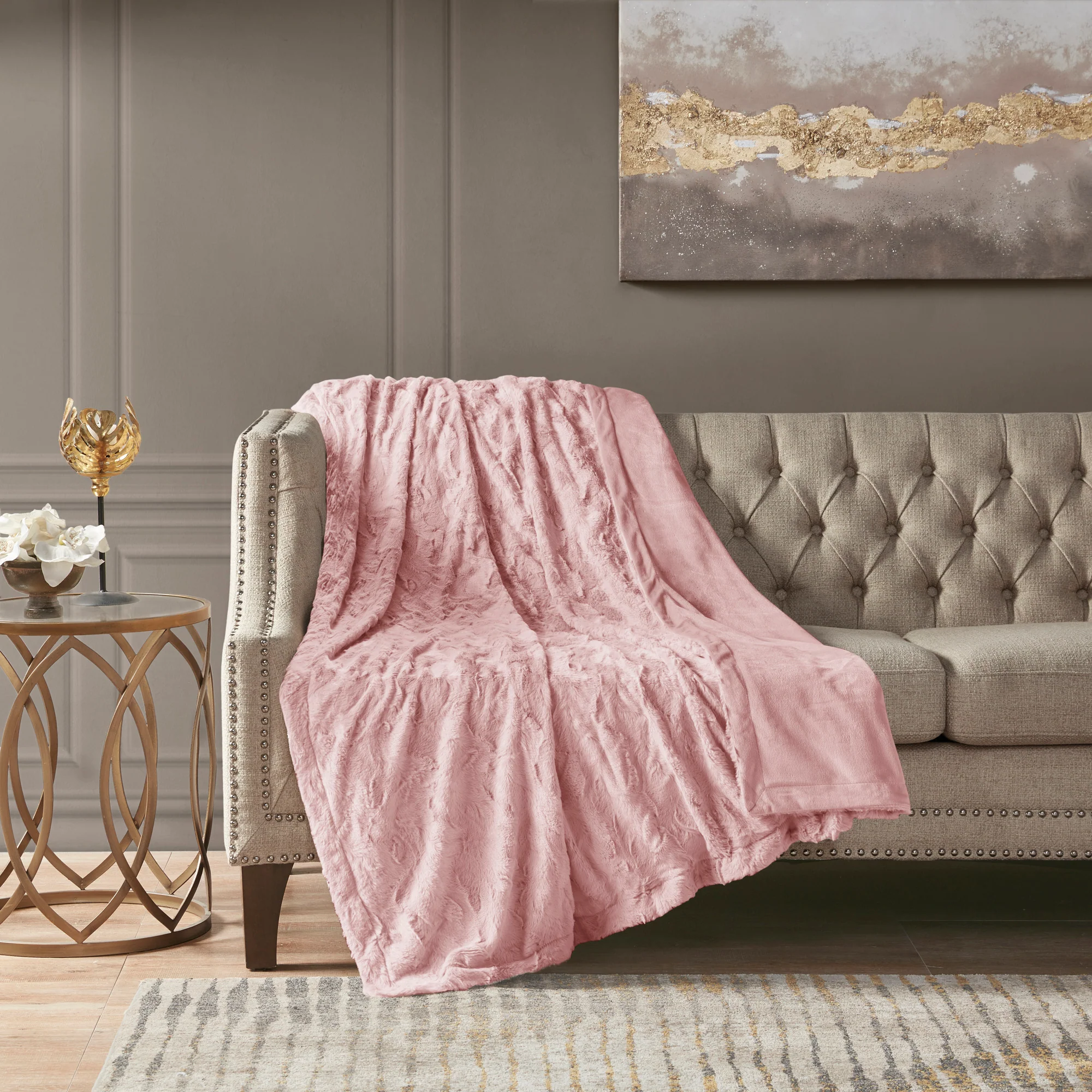 Zuri Faux Fur Blanket - Image 7