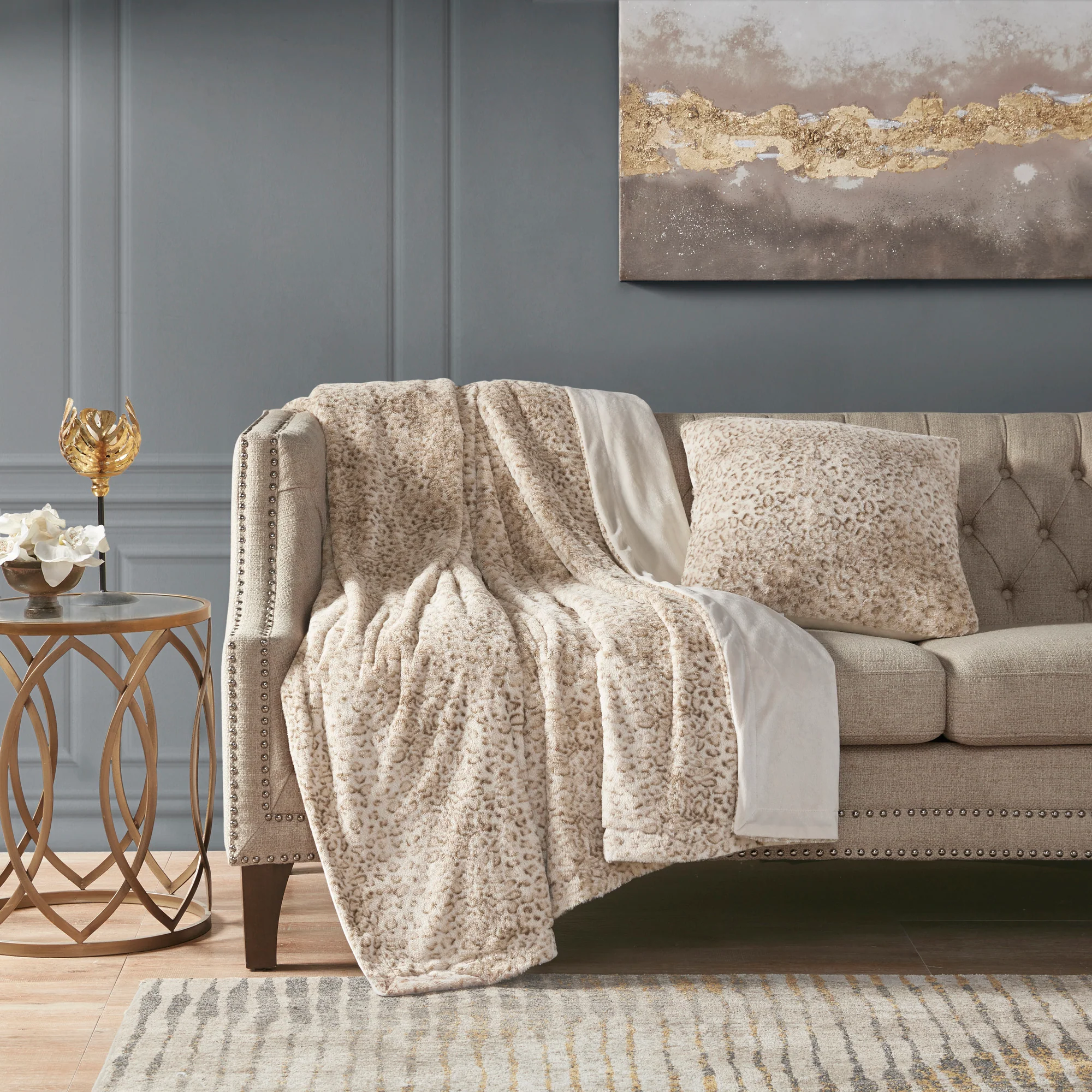 Zuri Faux Fur Square Pillow - Image 10