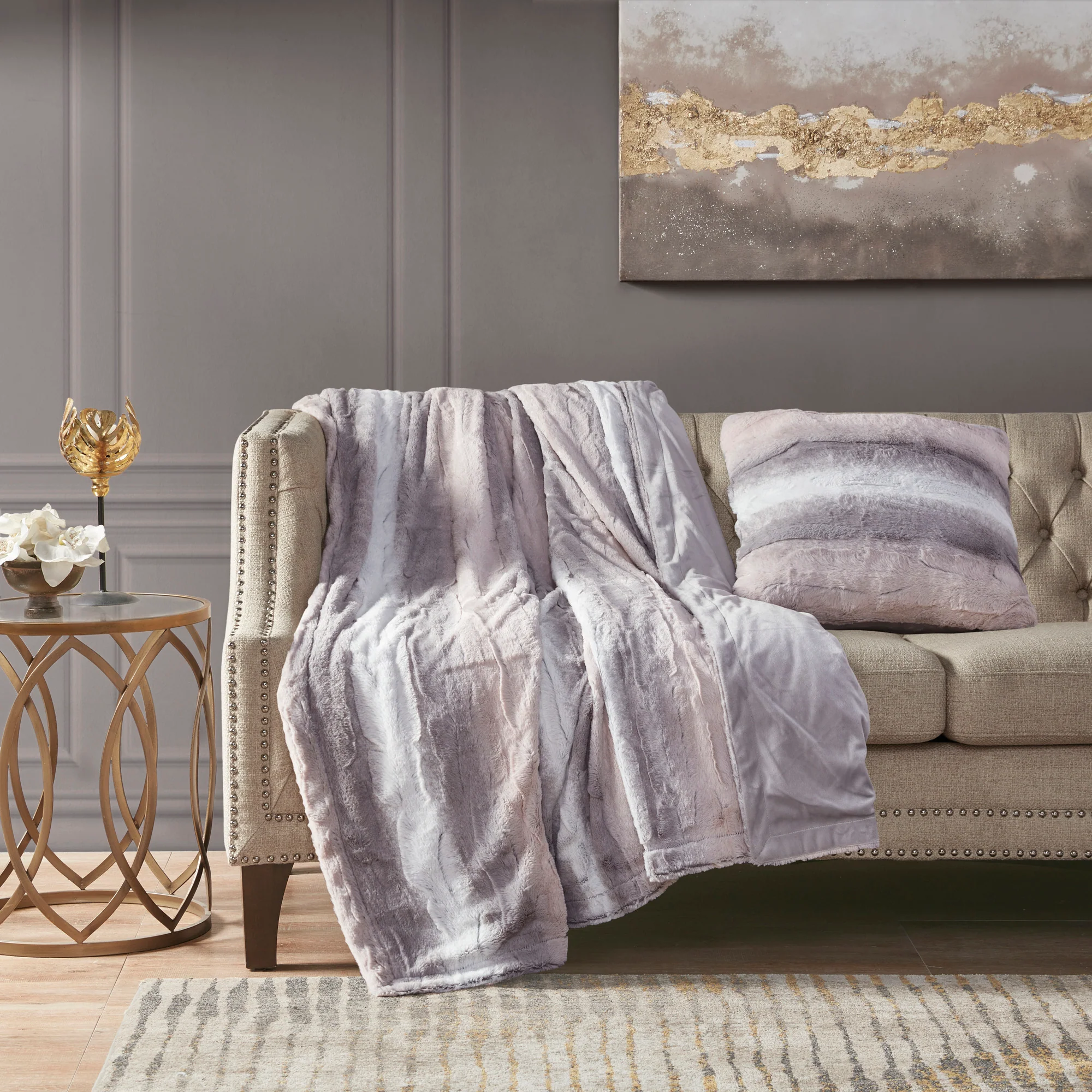 Zuri Faux Fur Square Pillow - Image 11