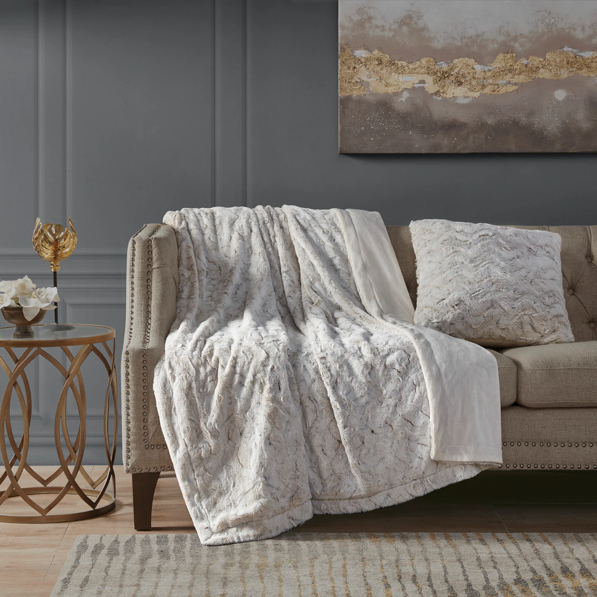 Zuri Faux Fur Square Pillow - Image 12