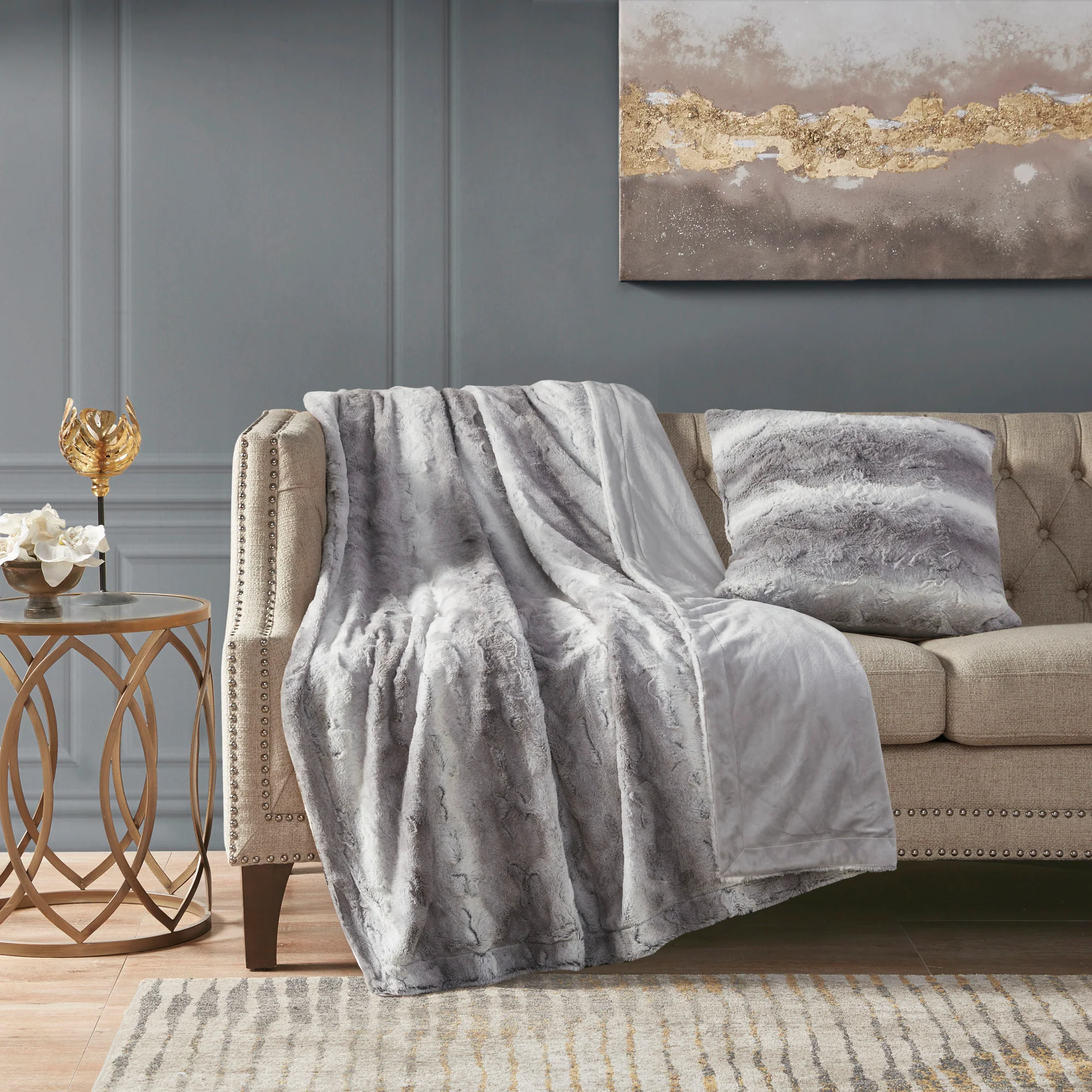 Zuri Faux Fur Square Pillow - Image 14
