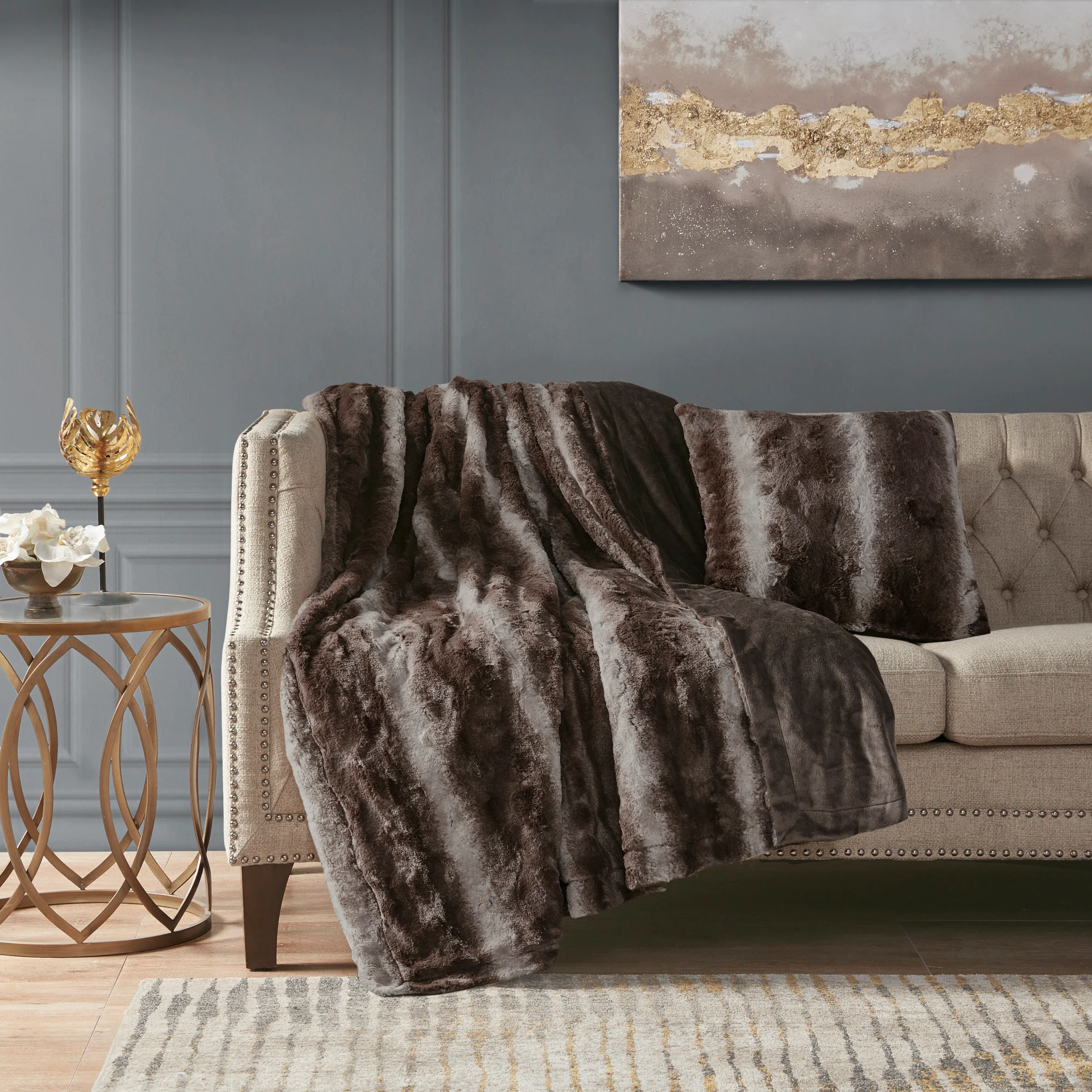 Zuri Faux Fur Square Pillow - Image 15