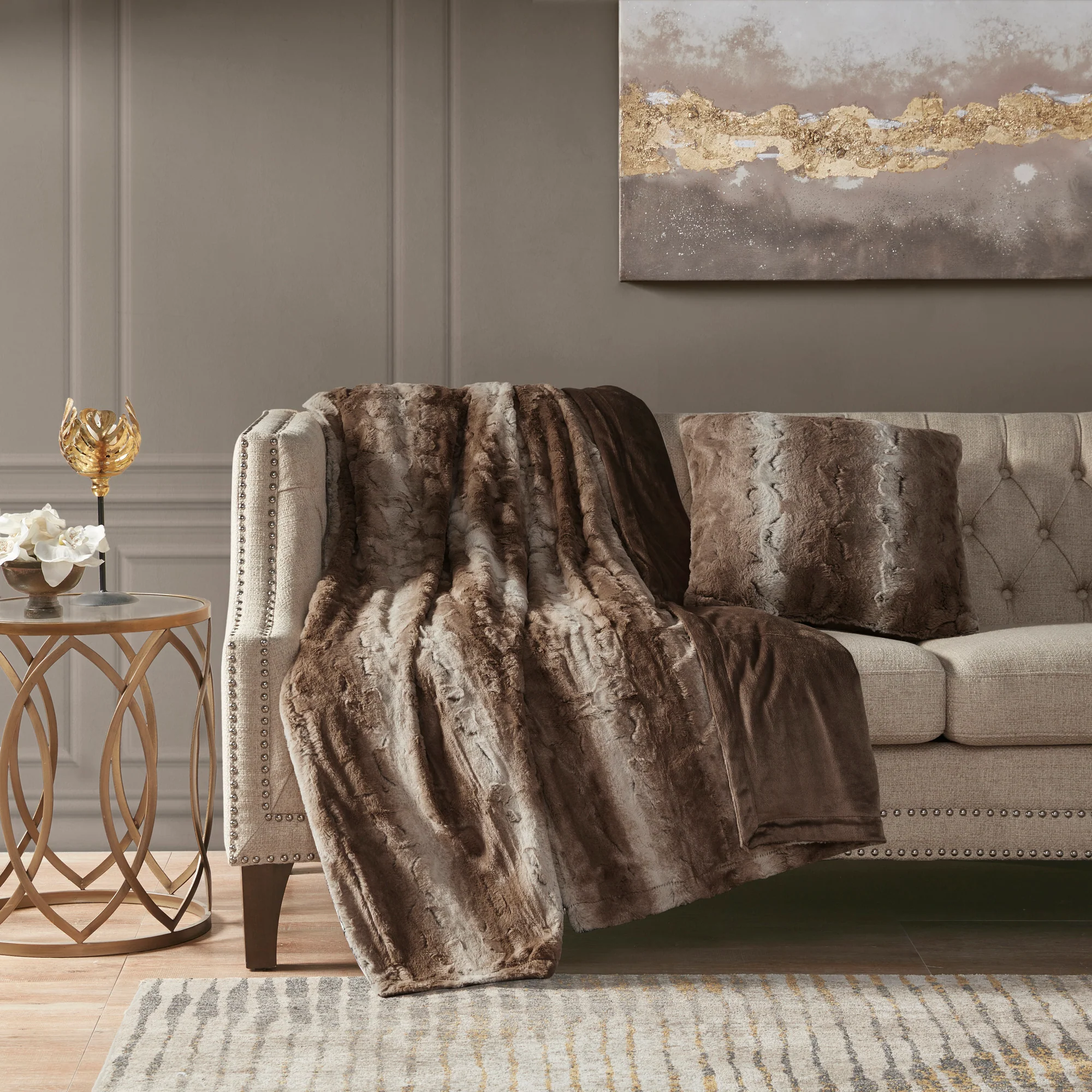 Zuri Faux Fur Square Pillow - Image 16